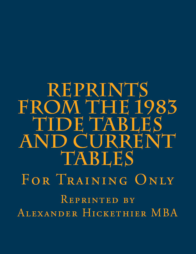 1983 Tide tables Merchant Marine Training Services